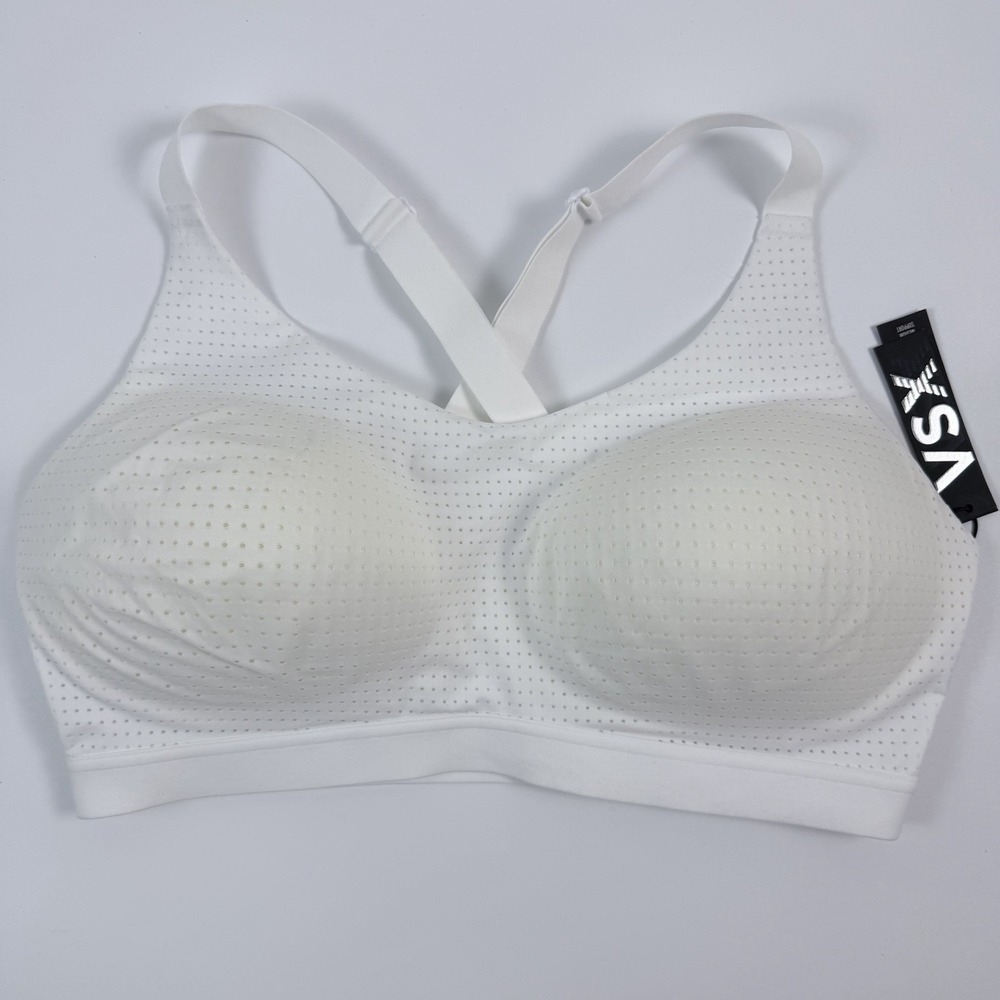 Victoria's Secret VSX Lightweight Mesh Wireless Sports Bra White 34DDD NWT